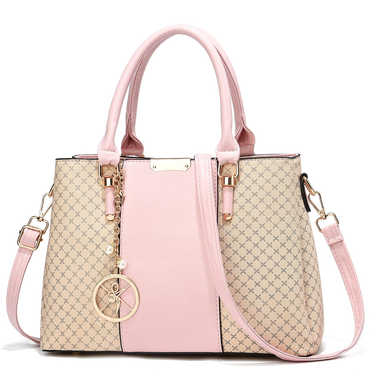 BACKUPMYFILESNOW® women's tote bag with three zip compartments, top handle, and designer shoulder purse style.