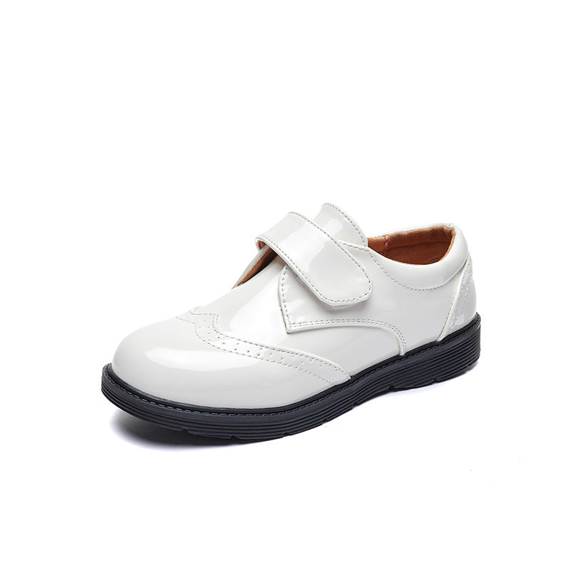 Boys' fashion leather shoes with soft bottom sole by My Store