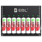 EBL Power+ AA Lithium Batteries with Charger 8-Pack