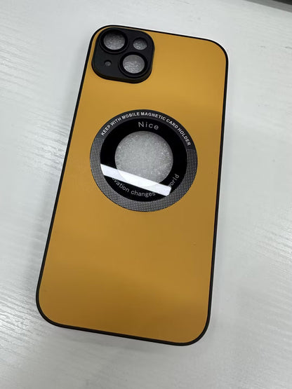 iPhone 15 Pro litchi grain leather phone case by My Store