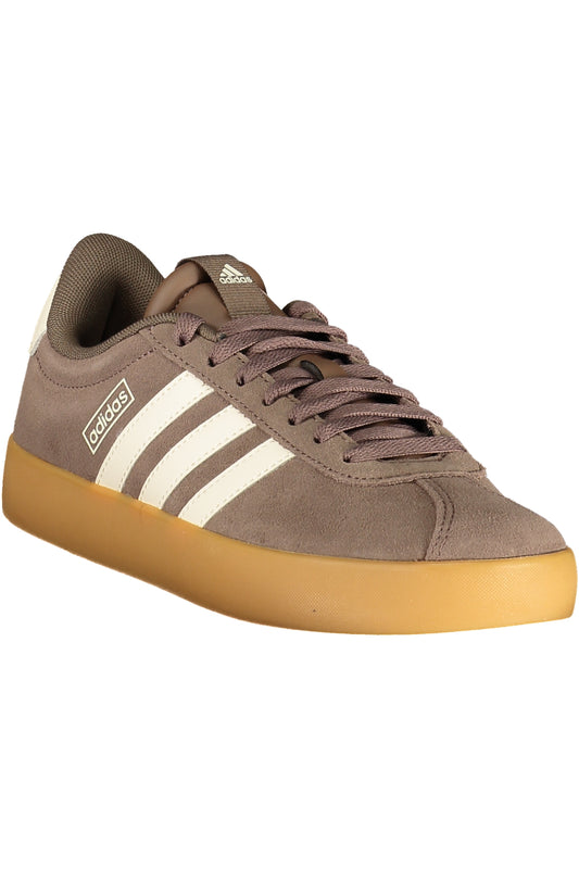 Brown Adidas women's sports sneakers with breathable mesh upper and cushioned sole for comfortable athletic wear.