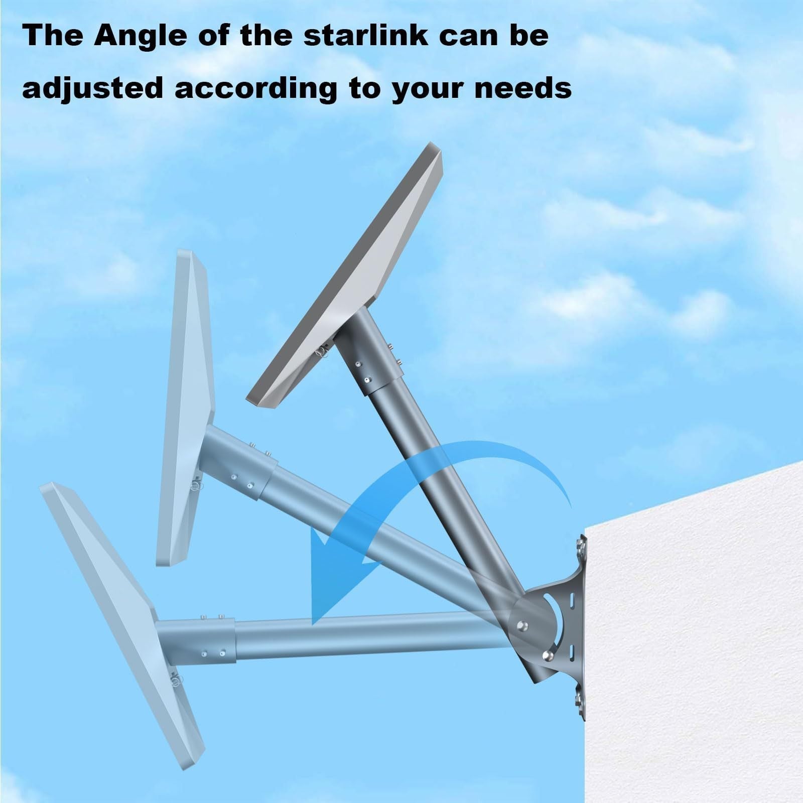 Adjustable Roof Wall Mount Kit V4 for Starlink Gen3 - BACKUPMYFILESNOW.COM®