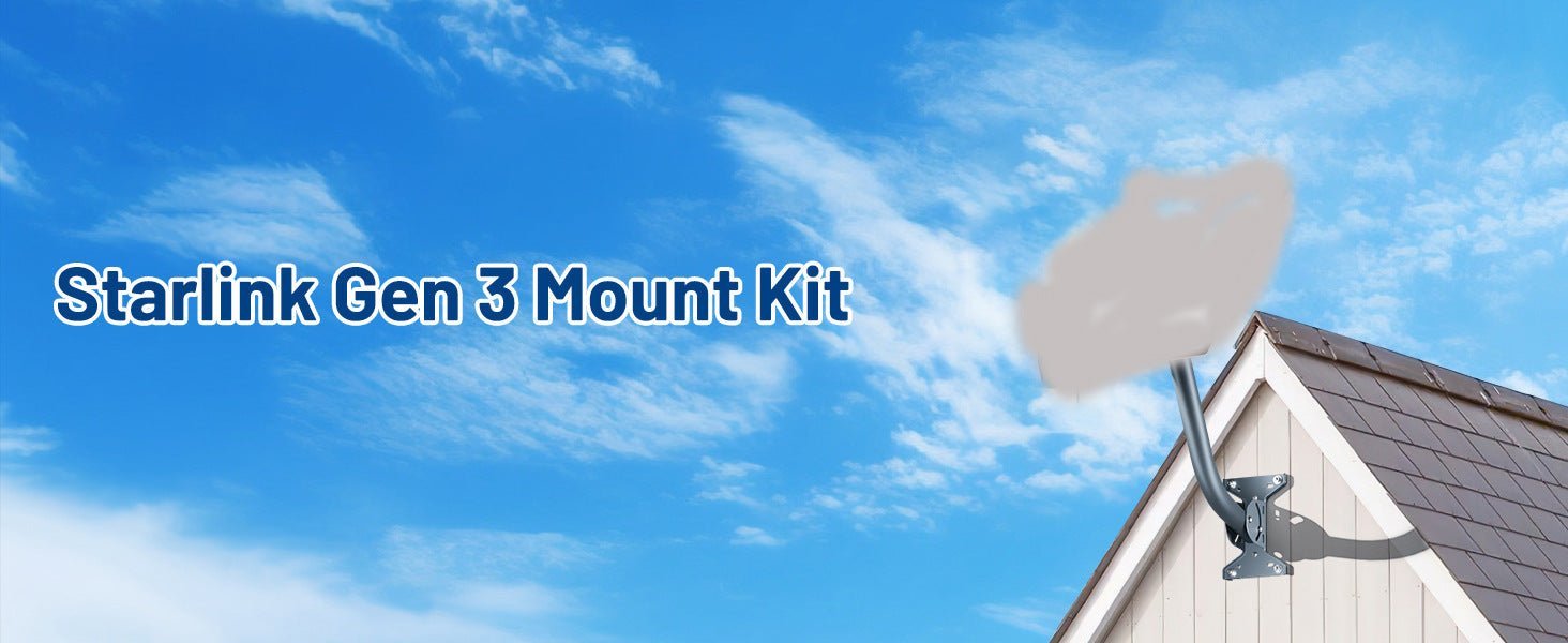 Adjustable Roof Wall Mount Kit V4 for Starlink Gen3 - BACKUPMYFILESNOW.COM®