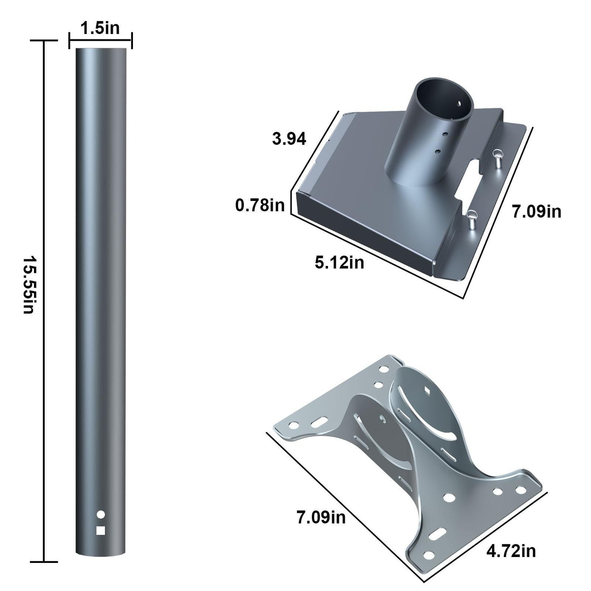 Adjustable Roof Wall Mount Kit V4 for Starlink Gen3 by Tesery, showing the mounting hardware on a roof bracket for satellite internet.