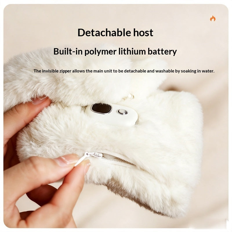 Cat-paw heated fingered gloves, a hand warmer accessory with soft paw-print design