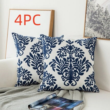 Classical embroidered home pillow without core, decorative cushion cover by My Store