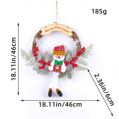 Christmas wreath decoration with festive greenery and ornaments by My Store