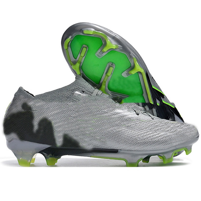 Men's waterproof knitted FG soccer shoes with built-in full air cushion and molded studs