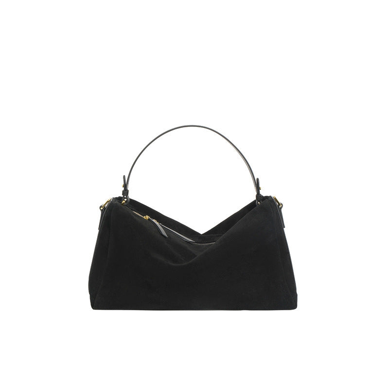 High-grade versatile cowhide handbag in a classic design with durable leather texture
