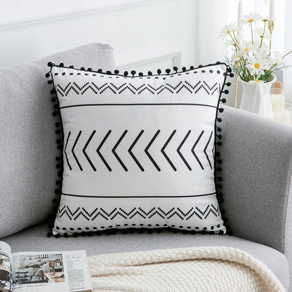 Bohemian National throw pillow with vibrant decorative pattern and soft woven texture
