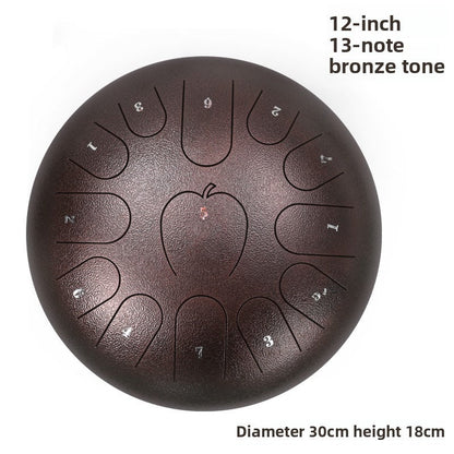 12-inch 13-note steel tongue drum in A minor Apple style by My Store