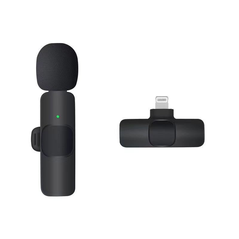 Wireless lavalier microphone for outdoor recording with dual clip-on transmitters