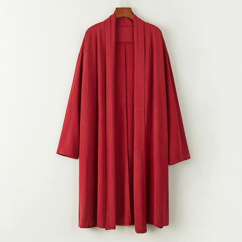 Men's Mandarin-collar mid-length trench coat in a structured, classic design