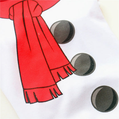 Red Christmas snowman dog T-shirt, festive pet clothing by My Store