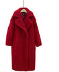 Elegant Long Lamb Cashmere Coat