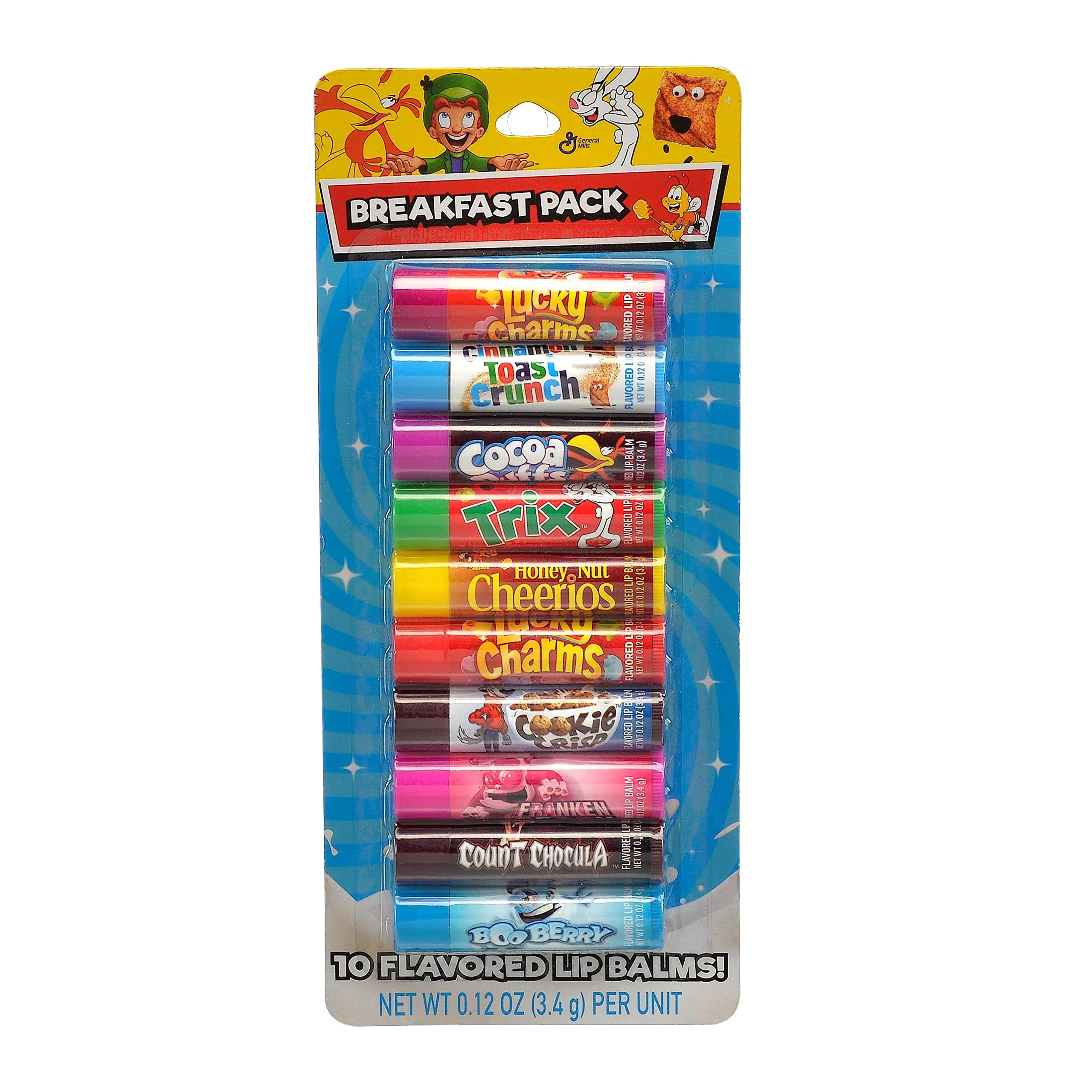 General Mills Cereal Flavored Breakfast Pack 10 ct Lip Balms
