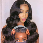 Ahaisy Wear and Go Glueless Wigs for Black Women Human Hair Glueless wigs Pre Plucked Body Wave Lace Front Wigs Human Hair for Beginners Wigs Upgraded No Glue 4x4 Closure Wigs Human Hair (22 Inch) - BACKUPMYFILESNOW