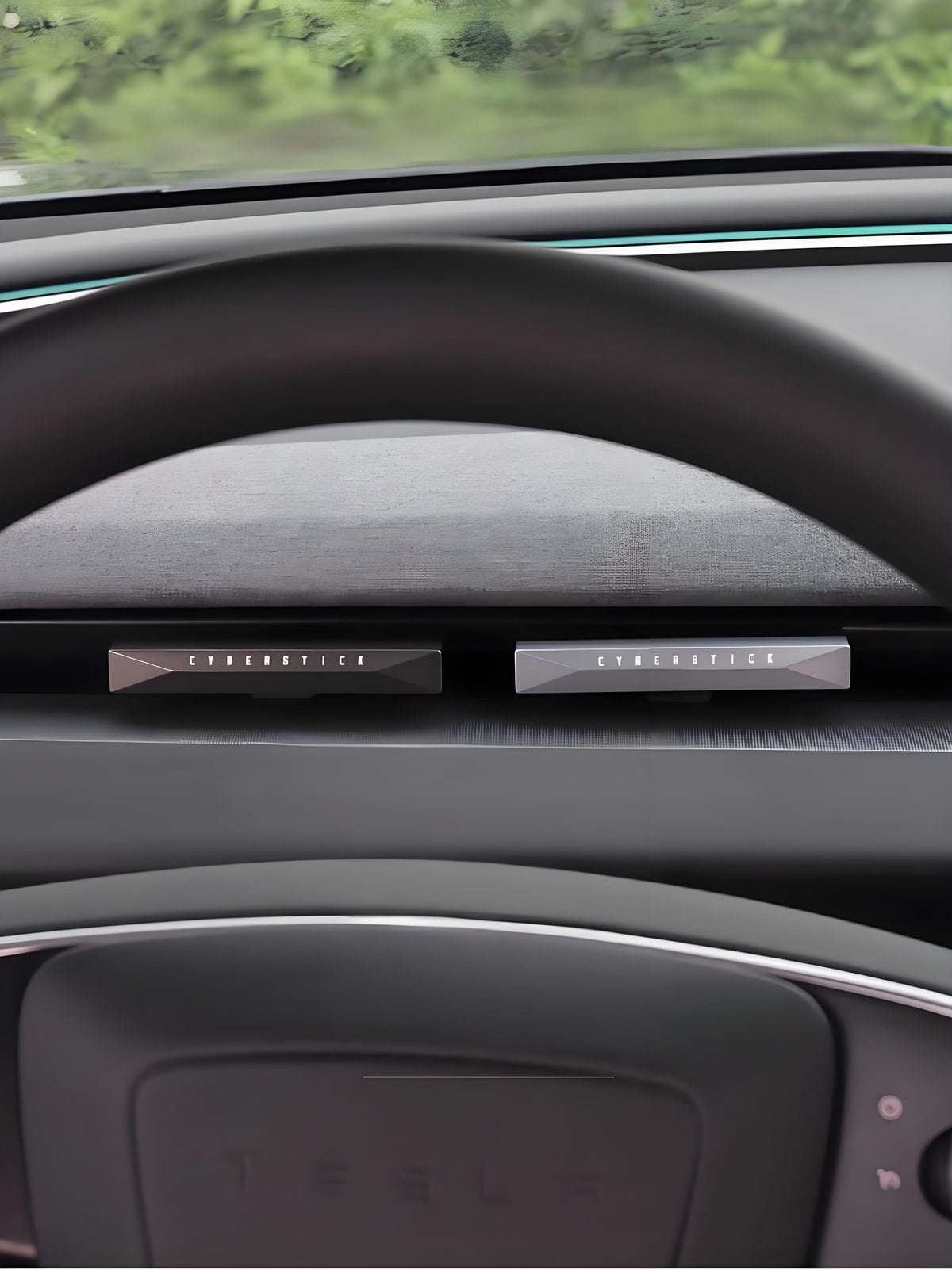 Tesla Model 3 Highland and Model Y Juniper air vent car diffuser for aromatherapy by Tesery, mounted on vehicle air vent.