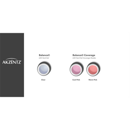 Luxio Akzentz Pro-Formance Balance Foundation Blush in Warm Pink, 7g / 45g, showcasing the soft pink powder compact.