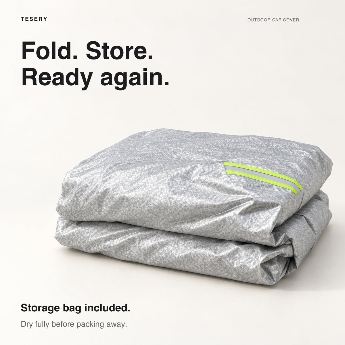 All-weather waterproof Oxford car cover for Tesla Model 3, Y, and S, provides protection against rain, snow, and dust.