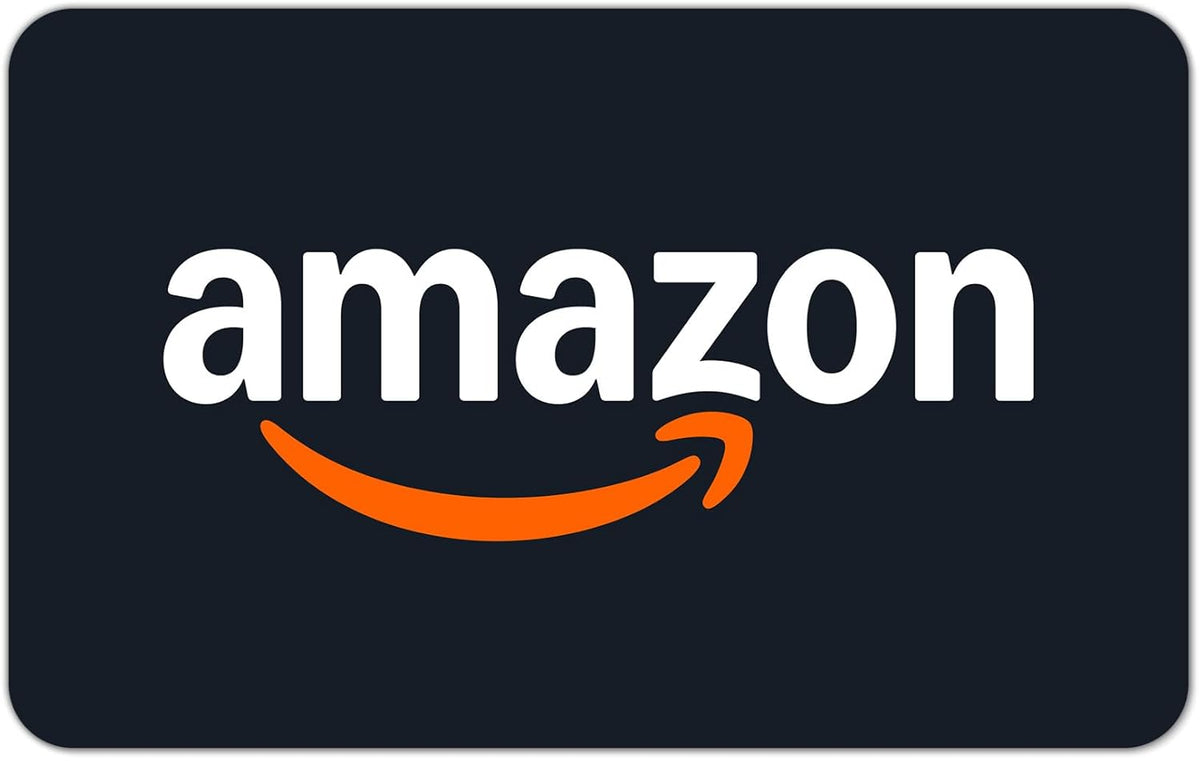 Amazon eGift Card featuring the Amazon logo, digitally delivered with vibrant Amazon branding and design.