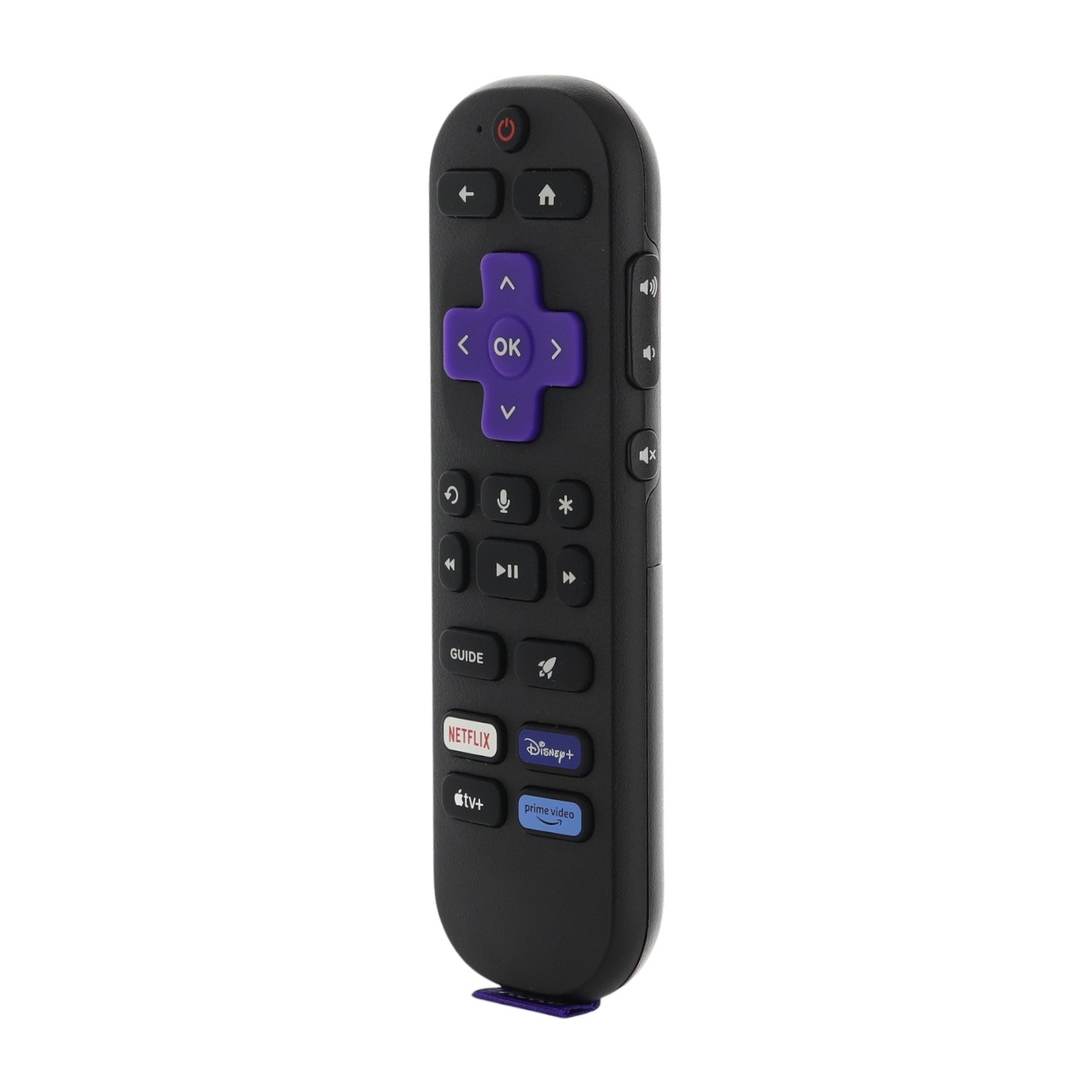 Anderic Roku RC-BR2 universal streaming remote control with RF and voice, compatible with Netflix, Disney+, Apple TV+, and Prime Video.