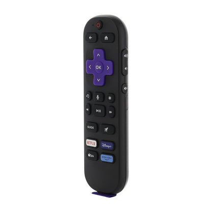 Anderic Roku RC-BR2 universal streaming remote control with RF and voice, compatible with Netflix, Disney+, Apple TV+, and Prime Video.