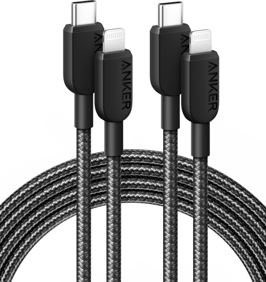 Anker <b>310</b> USB-C to Lightning Cable (6 ft, 2-Pack) - BACKUPMYFILESNOW.COM®