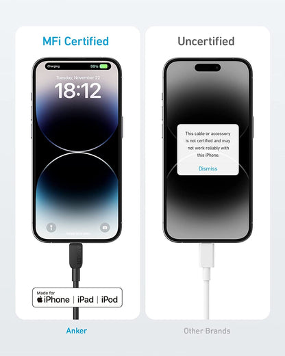 Anker <b>310</b> USB-C to Lightning Cable (6 ft, 2-Pack) - BACKUPMYFILESNOW.COM®
