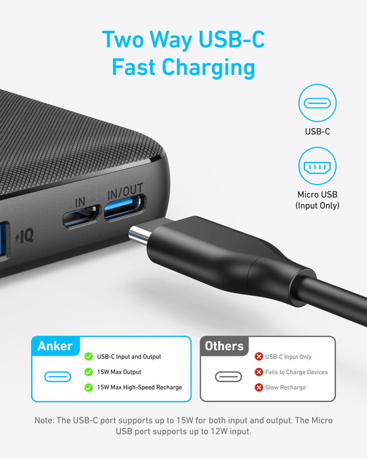 Anker <b>313</b> Power Bank (PowerCore 10K) - BACKUPMYFILESNOW.COM®
