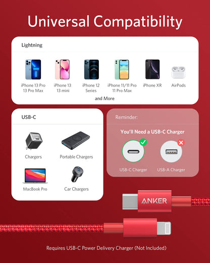 Anker <b>331</b> USB-C to Lightning Cable - BACKUPMYFILESNOW.COM®