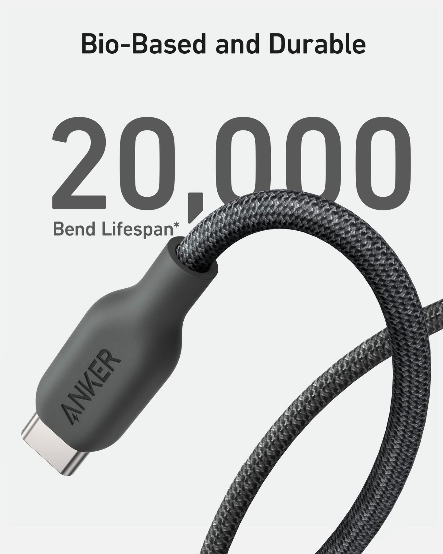 Anker <b>543</b> USB C to USB C Cable (240W, 10 ft) - BACKUPMYFILESNOW.COM®