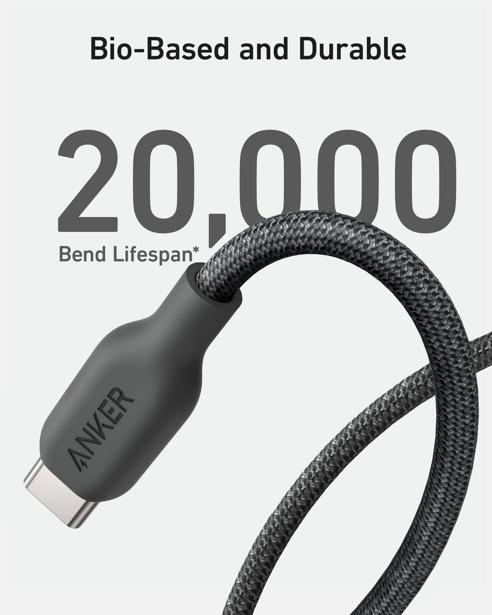 Anker <b>543</b> USB C to USB C Cable (240W, 10 ft) - BACKUPMYFILESNOW.COM®