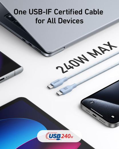 Anker <b>543</b> USB-C to USB-C Cable (Bio-Braided) - BACKUPMYFILESNOW.COM®