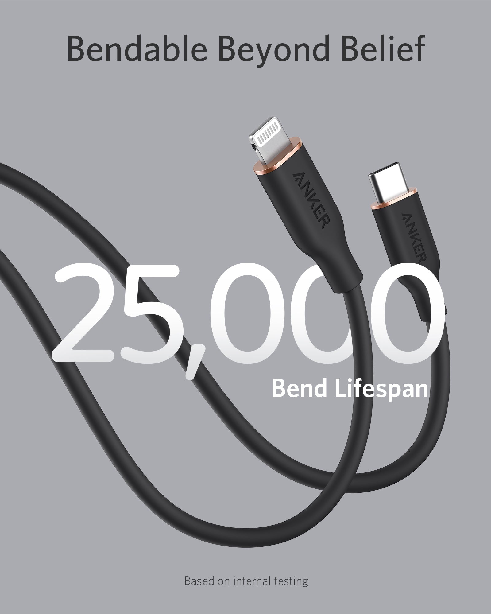 Anker <b>641</b> USB-C to Lightning Cable (Flow, 3 ft Silicone) - BACKUPMYFILESNOW.COM®