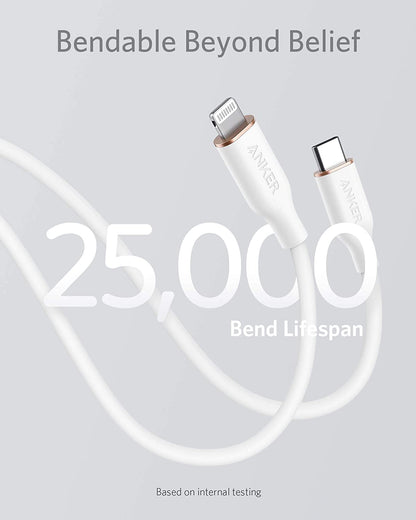 Anker <b>641</b> USB-C to Lightning Cable (Flow, 3 ft Silicone) - BACKUPMYFILESNOW.COM®