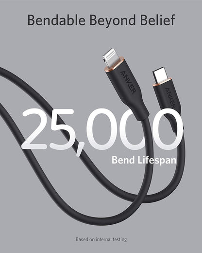Anker <b>641</b> USB-C to Lightning Cable (Flow, 3 ft Silicone) - BACKUPMYFILESNOW.COM®