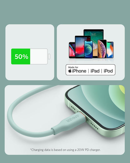 Anker <b>641</b> USB-C to Lightning Cable (Flow, 3 ft Silicone) - BACKUPMYFILESNOW.COM®