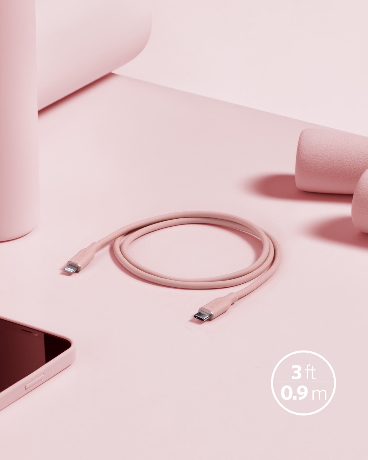 Anker <b>641</b> USB-C to Lightning Cable (Flow, 3 ft Silicone) - BACKUPMYFILESNOW.COM®