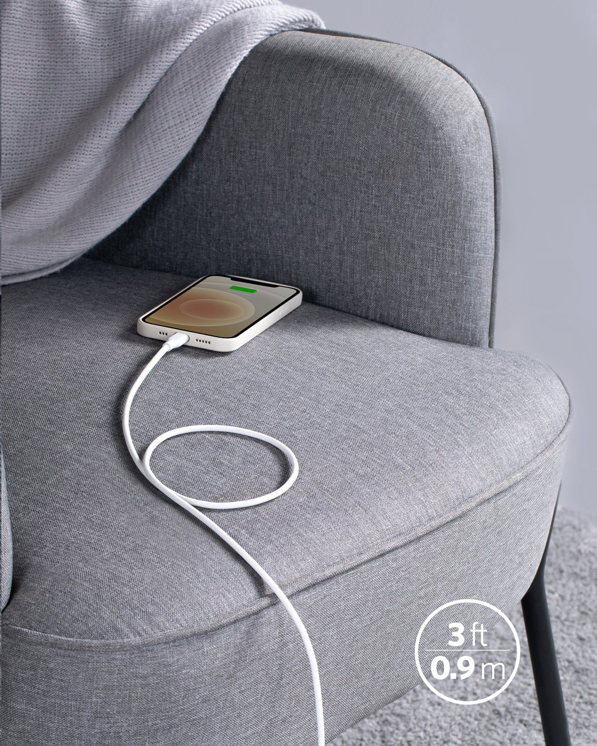 Anker <b>641</b> USB-C to Lightning Cable (Flow, 3 ft Silicone) - BACKUPMYFILESNOW.COM®