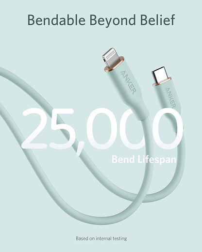 Anker <b>641</b> USB-C to Lightning Cable (Flow, 3 ft Silicone) - BACKUPMYFILESNOW.COM®