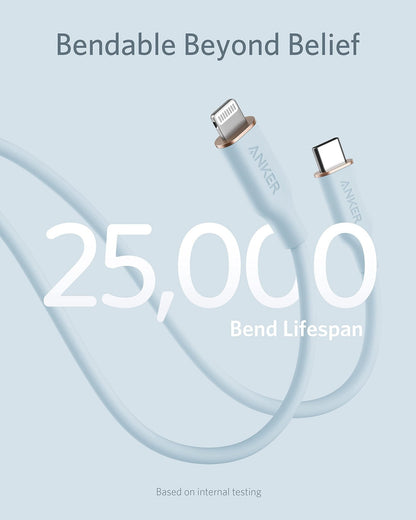 Anker <b>641</b> USB-C to Lightning Cable (Flow, Silicone) - BACKUPMYFILESNOW.COM®