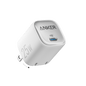 Black Anker 25W compact charger with USB-C port, shown on a white background, designed for fast charging devices