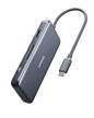 Anker 341 USB-C Hub 7-in-1 charging-only black with multiple ports for devices and accessories