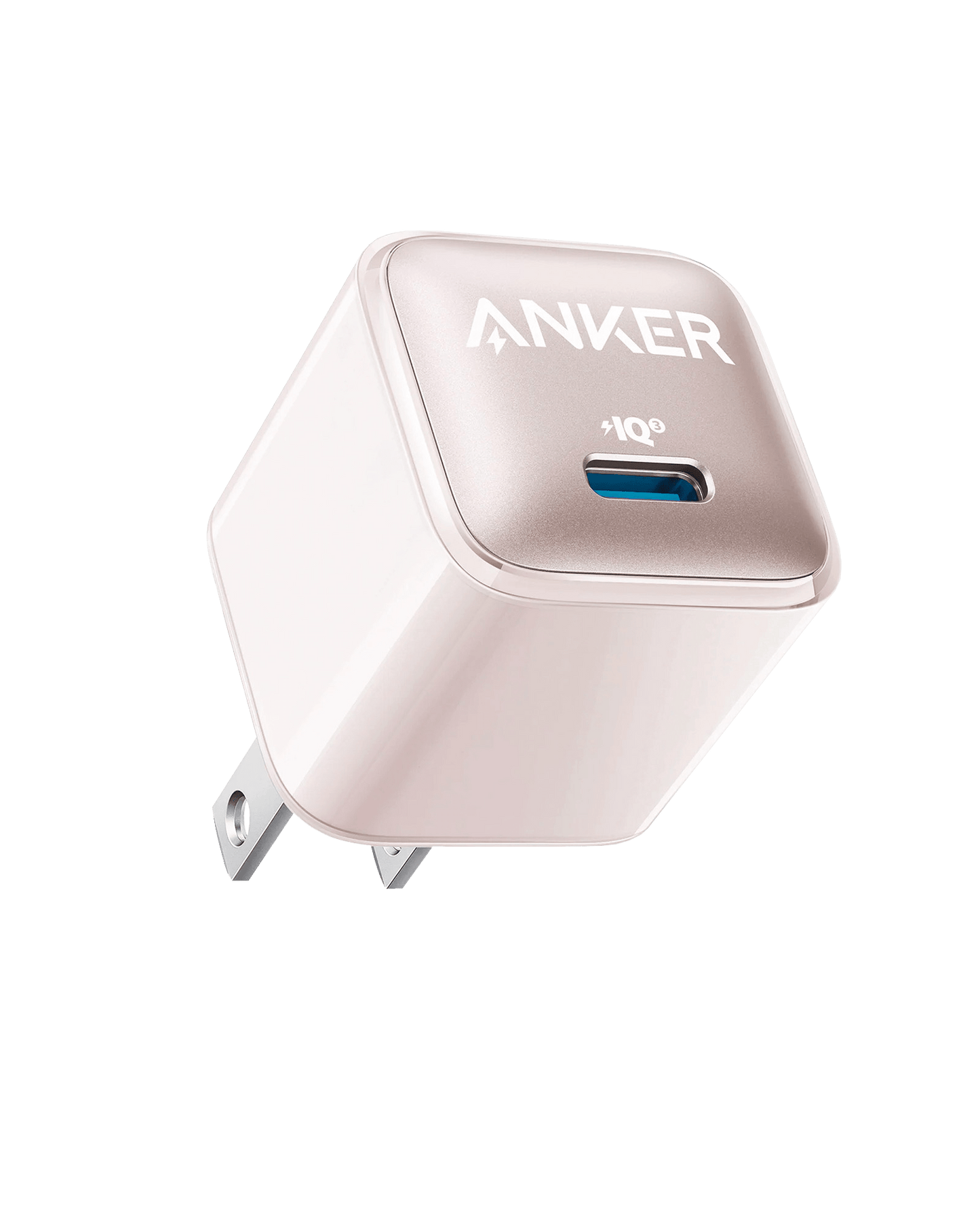 Anker Nano 20W charging-only USB-C wall charger in black with compact design and sleek finish.