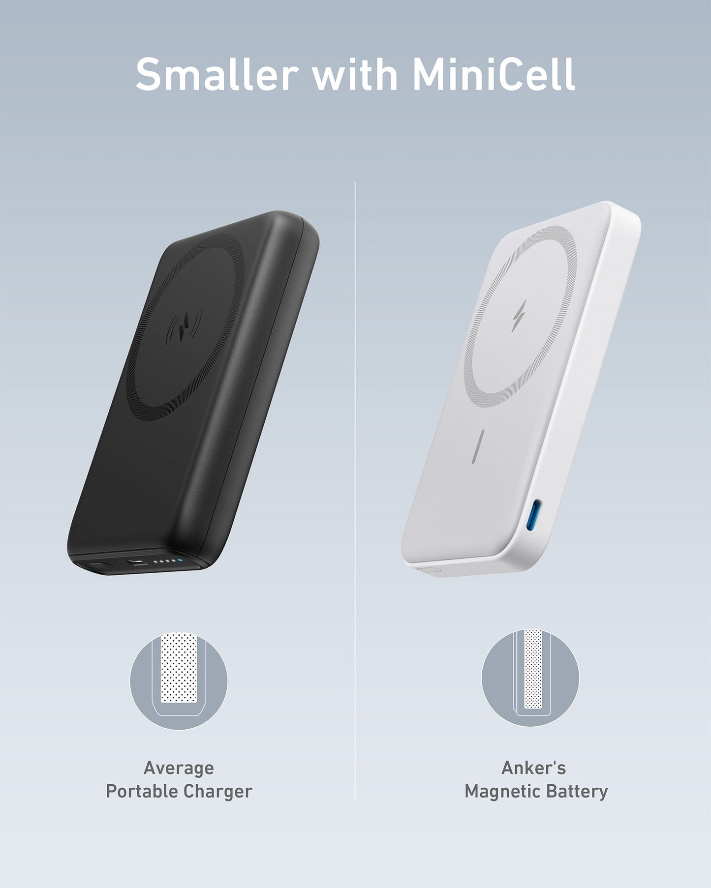 Anker 622 MagGo Magnetic Battery charging accessory in dolomite white, designed for portable charging and easy magnetic attachment.
