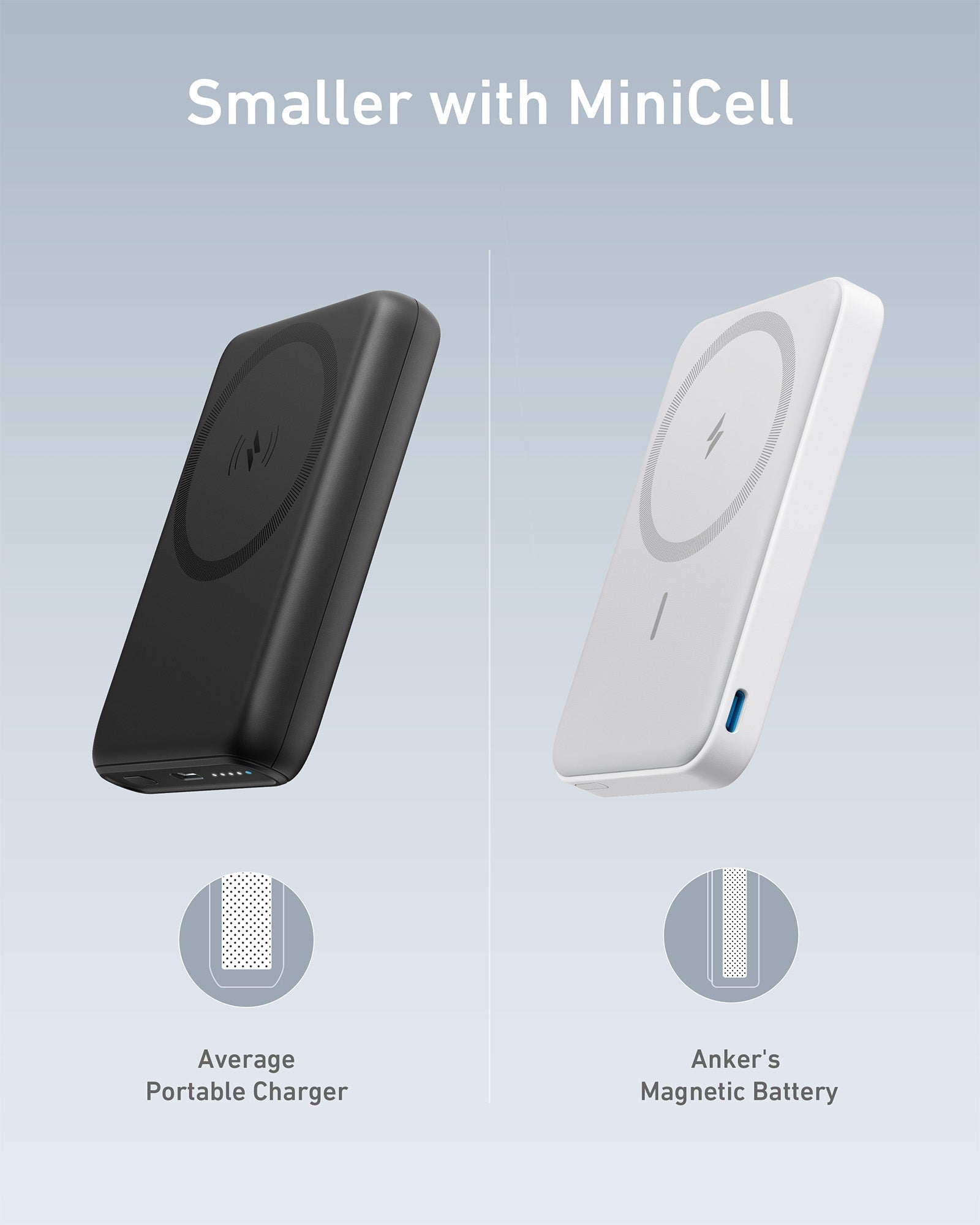 Anker 622 MagGo Magnetic Battery charging accessory in dolomite white, designed for portable charging and easy magnetic attachment.