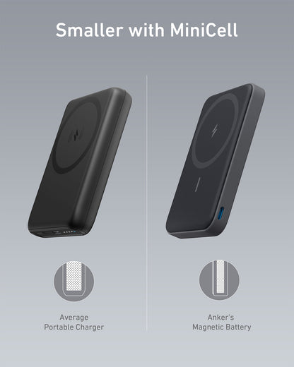 Anker 622 Magnetic Battery MagGo in Dolomite White, compact portable charging device with magnetic attachment.