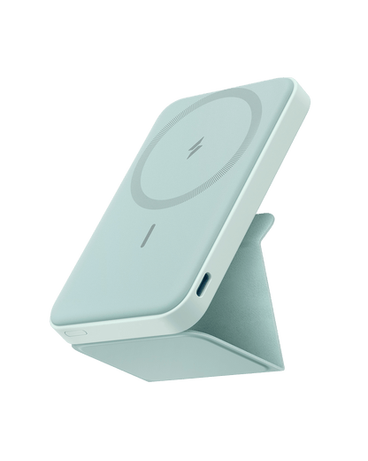 Anker 622 Magnetic Battery MagGo in Dolomite White, portable charging accessory with magnetic attachment for smartphones.