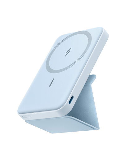 Anker 622 Magnetic Battery MagGo in dolomite white, portable charging device with magnetic attachment for smartphones.